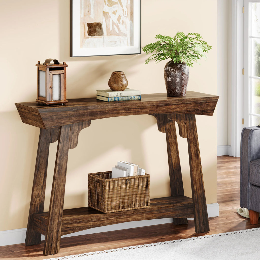 Narrow Farmhouse Sofa Table or Entryway Table
