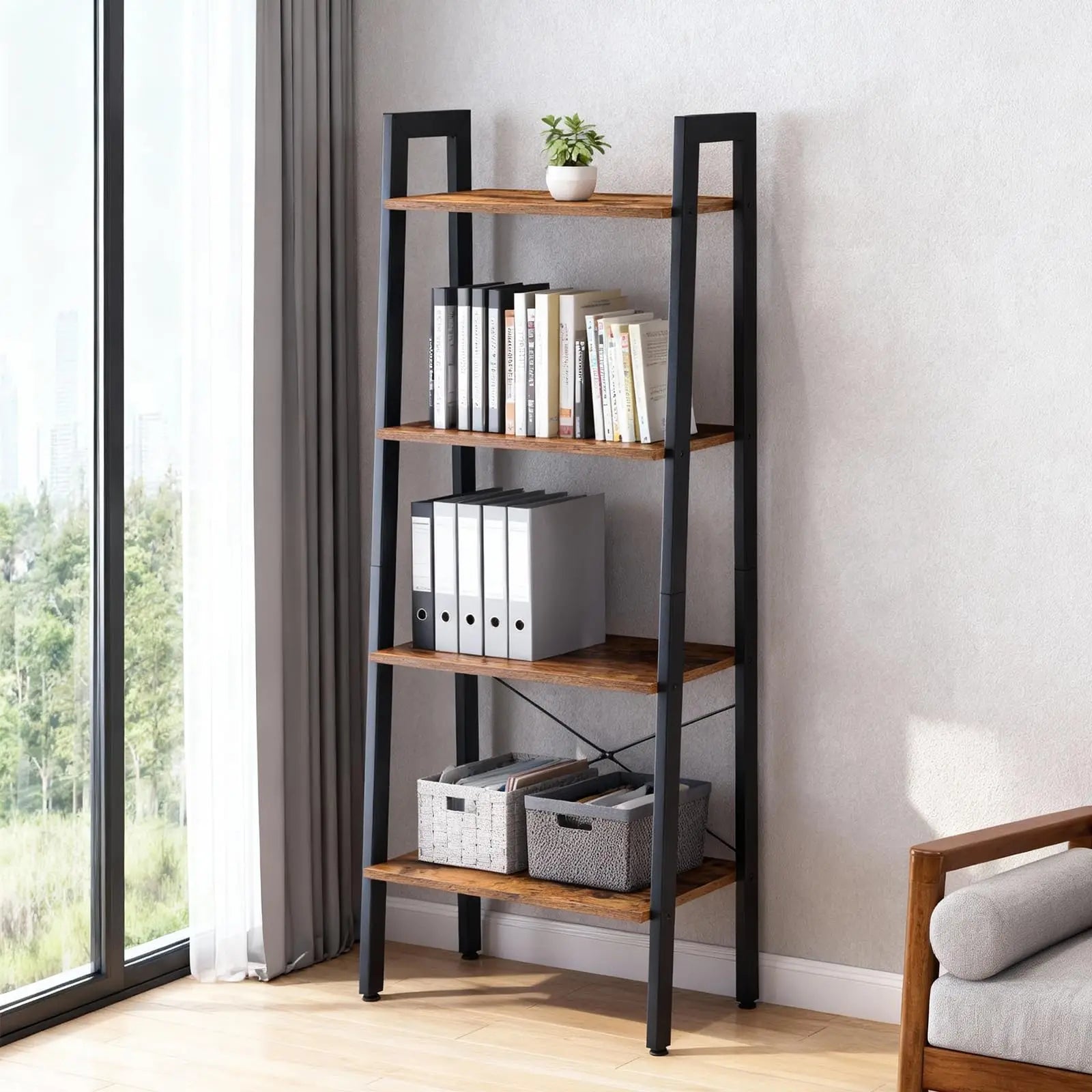 4-Tier Wooden Bookshelf  / Storage Shelf