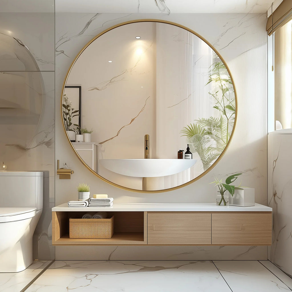Large Round Vanity  Mirror