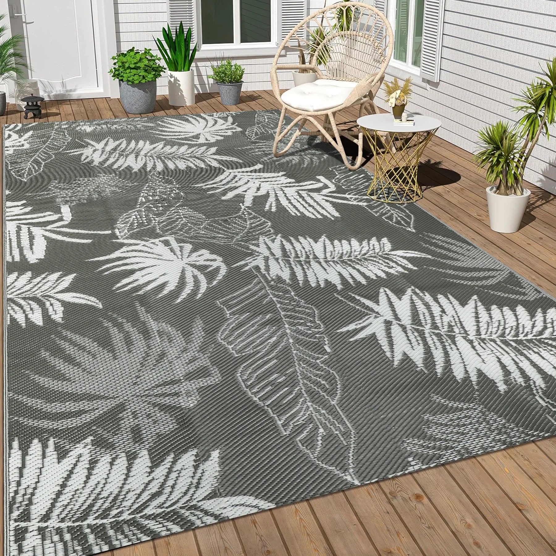 9‘x12' Outdoor Rug Waterproof  Rug Patio Rug Indoor Outdoor