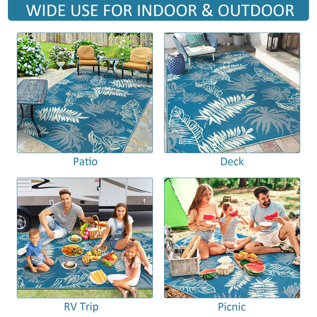 9‘x12' Outdoor Rug Waterproof  Rug Patio Rug Indoor Outdoor