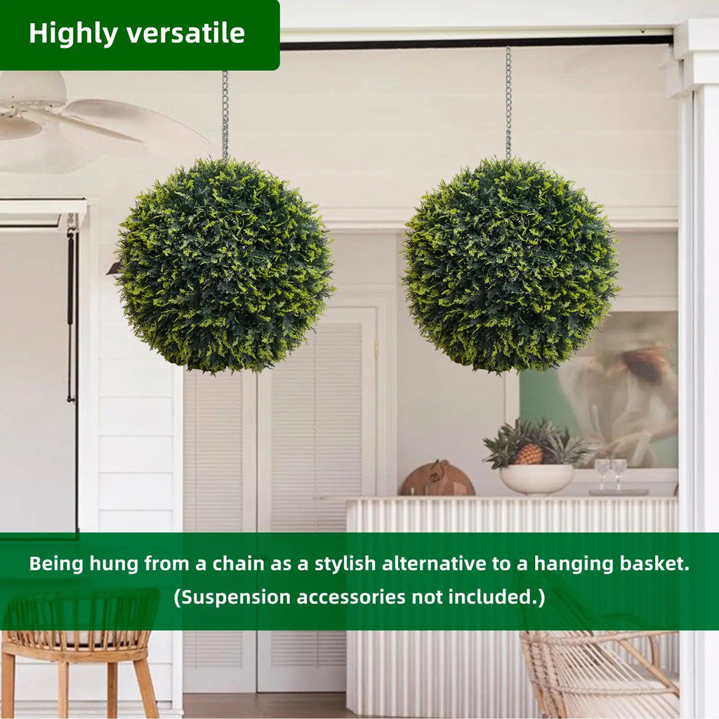 New Topiary Balls Artificial Outdoor Set of 2,
