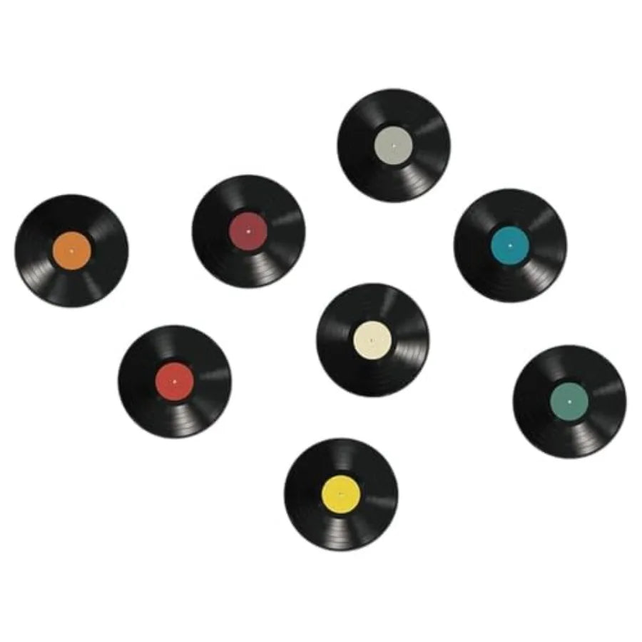 8 Pack Blank Vinyl Records Decor Wall Stickers 9 inch