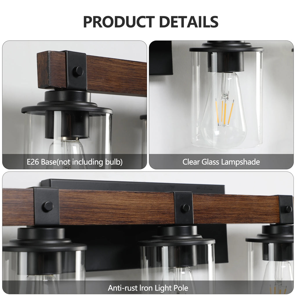 6-Lights Farmhouse Vanity Light Fixture