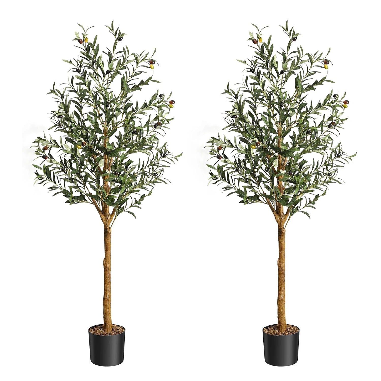 2Pcs Artificial Olive Tree/ 6ft,