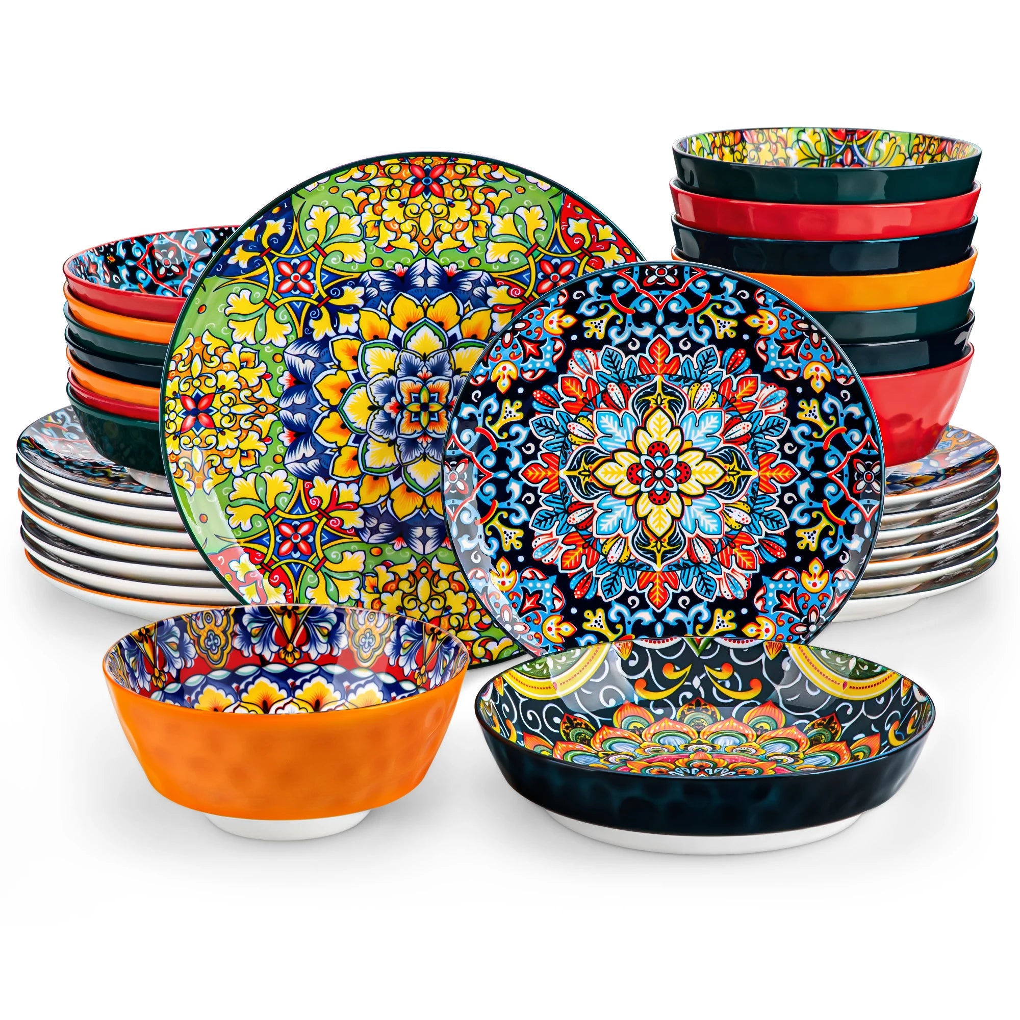 Bohemian Style Ceramic Stoneware Dinnerware Set