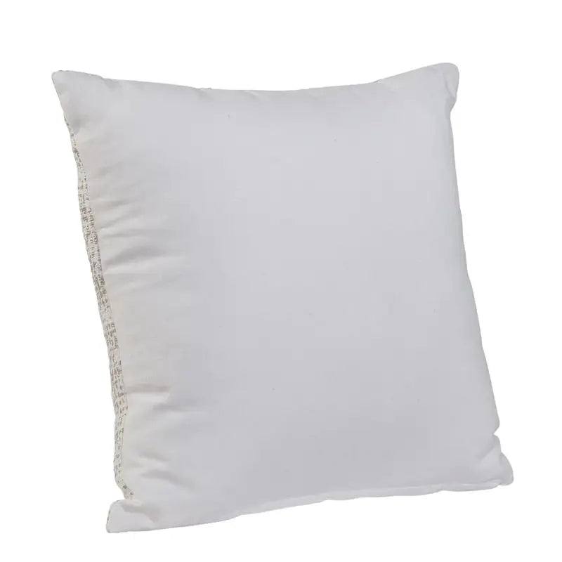 Stylish White Gold Decorative Throw Pillow 18x18 inches,