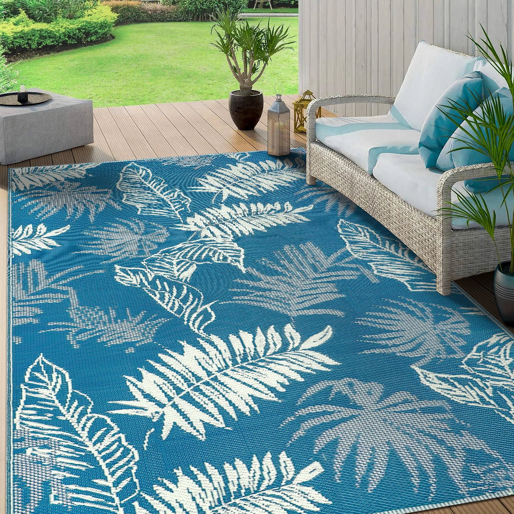 9‘x12' Outdoor Rug Waterproof  Rug Patio Rug Indoor Outdoor