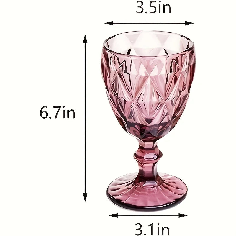 Vintage Wine Glasses Set of 12,