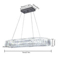 Modern Luxury Crystal Oval Design Led Chandelier
