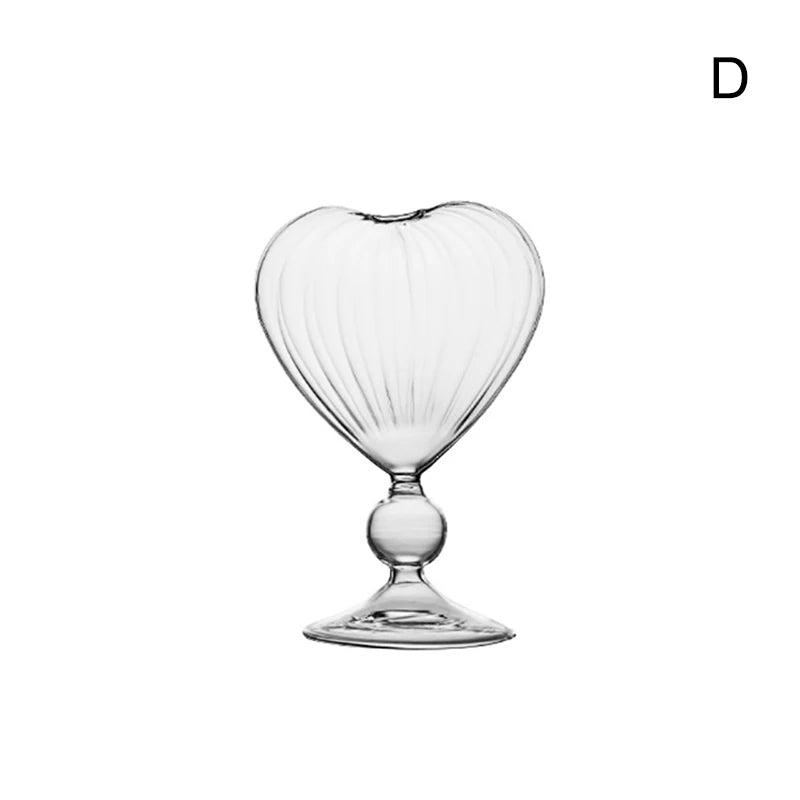 Rose-Shaped Red Wine Glasses