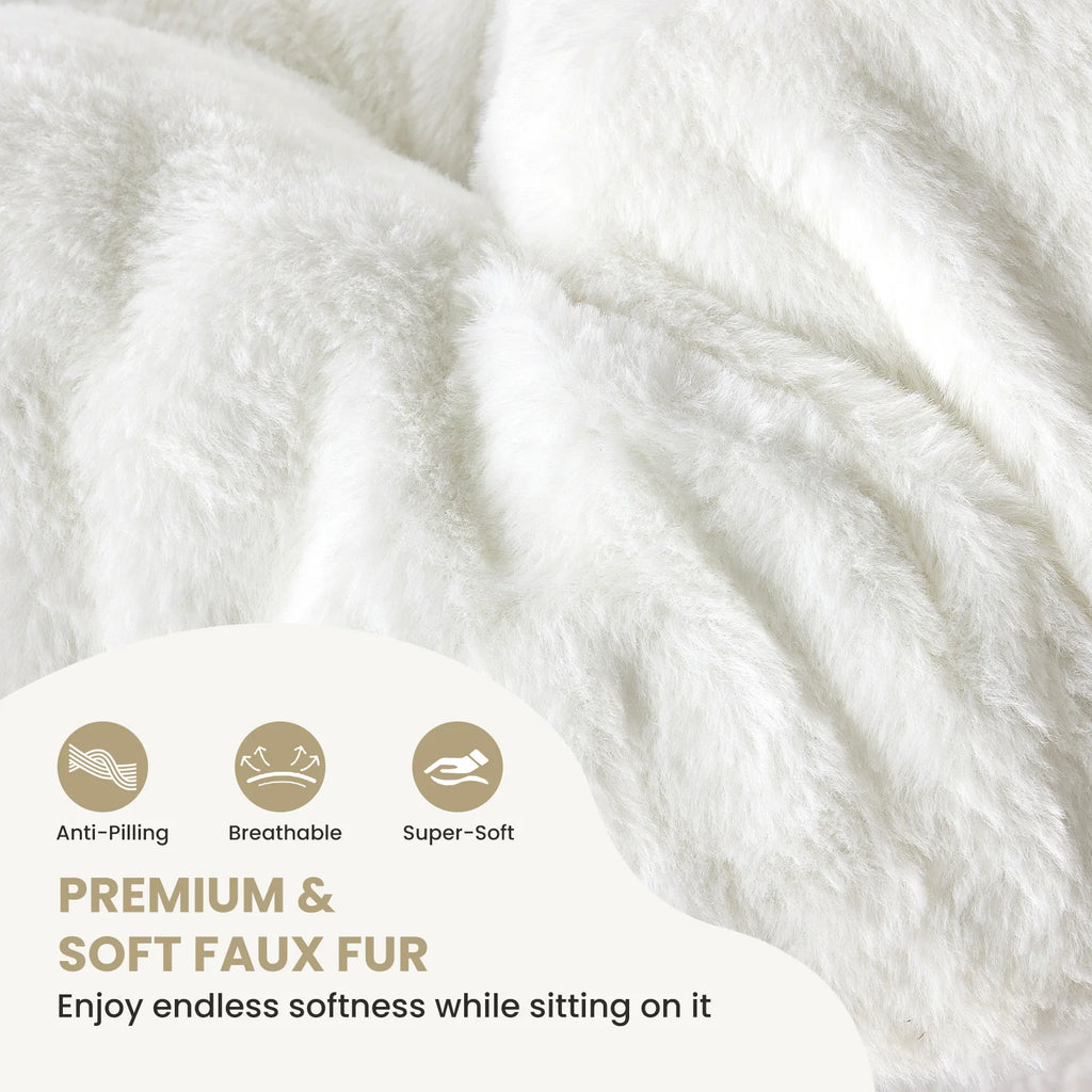 Soft Faux Fur Large Size Folding Lounge Chair