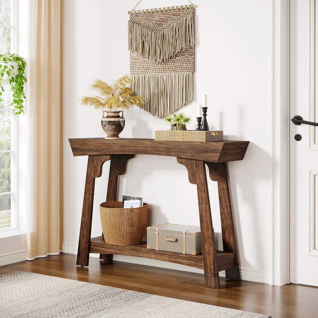Narrow Farmhouse Sofa Table or Entryway Table