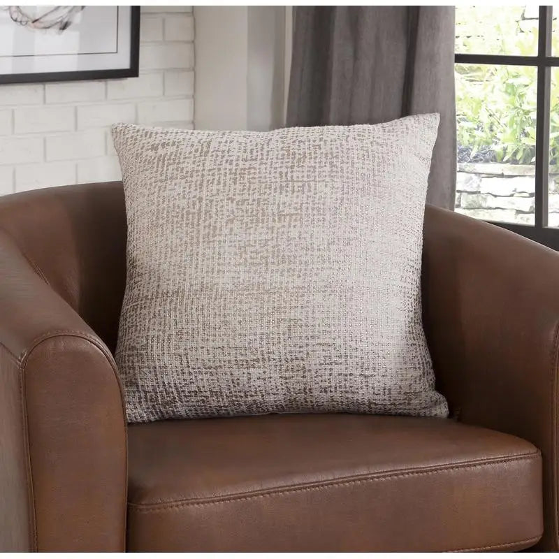 Stylish White Gold Decorative Throw Pillow 18x18 inches,