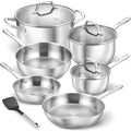 10 Piece Stainless Steel Pots and Pans Set,