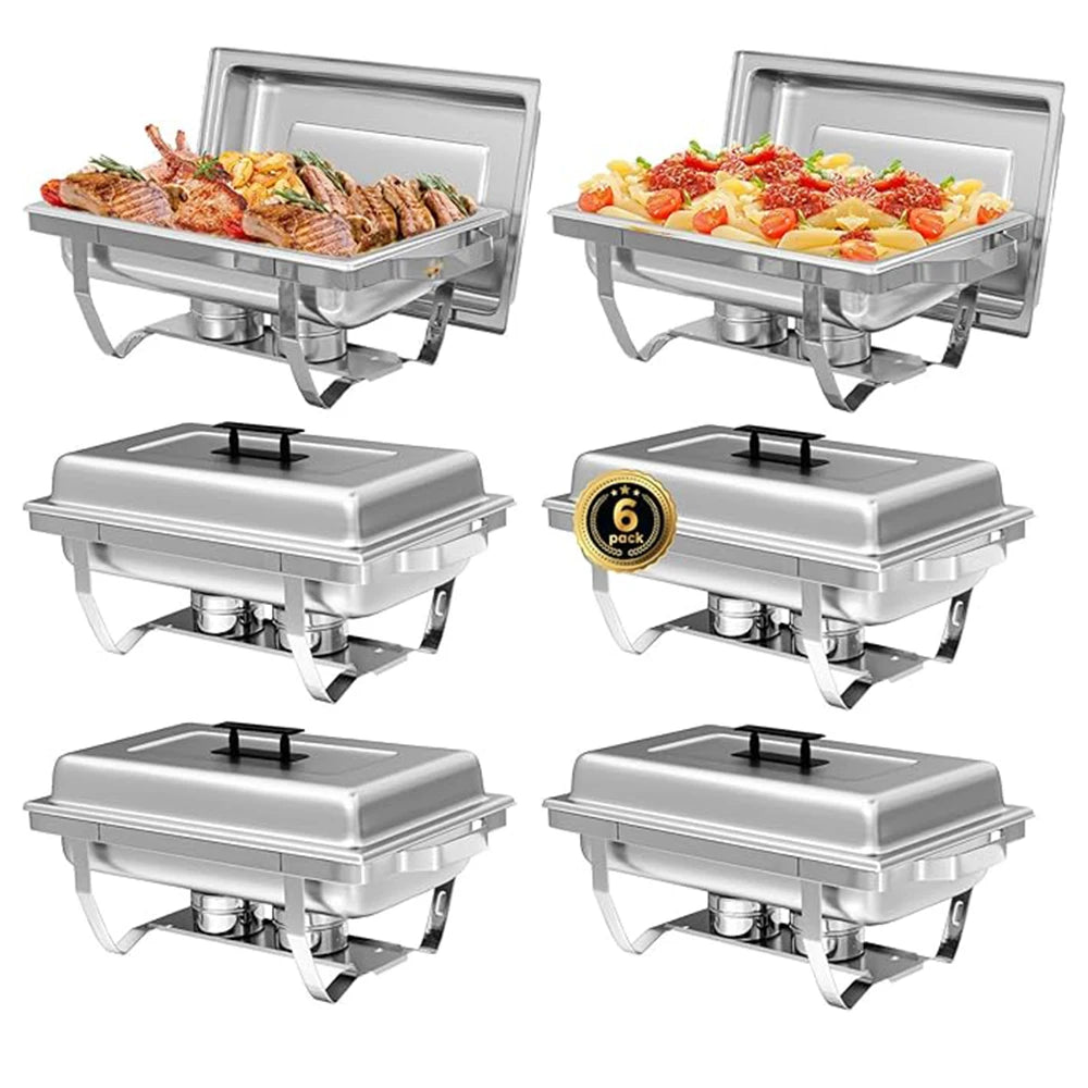 Chafing Dish Buffet Set 8QT Stainless Steel 2/4/6Pack