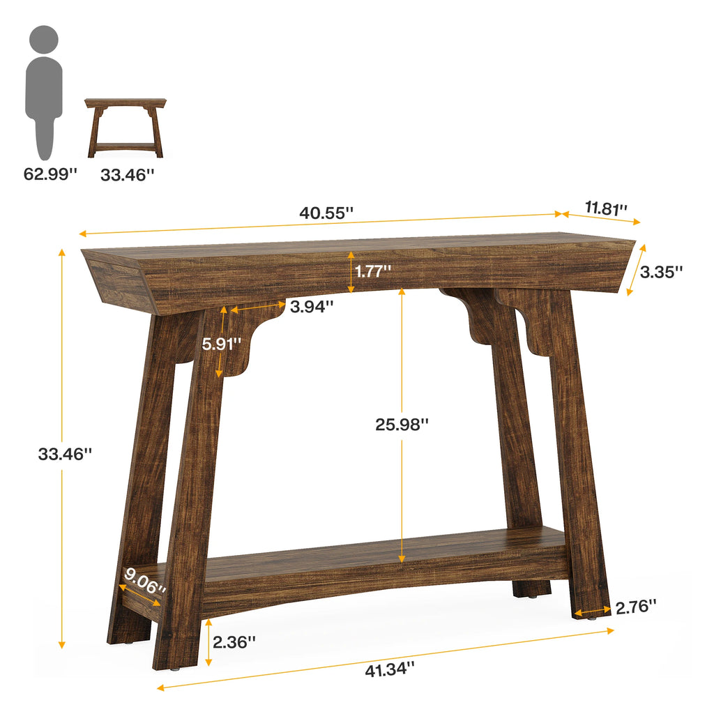 Narrow Farmhouse Sofa Table or Entryway Table