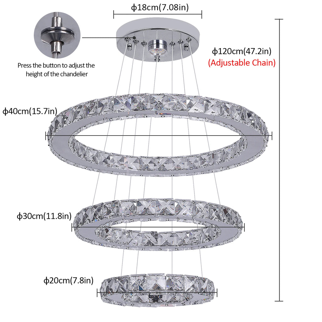 French luxury crystal chandelier For  living room