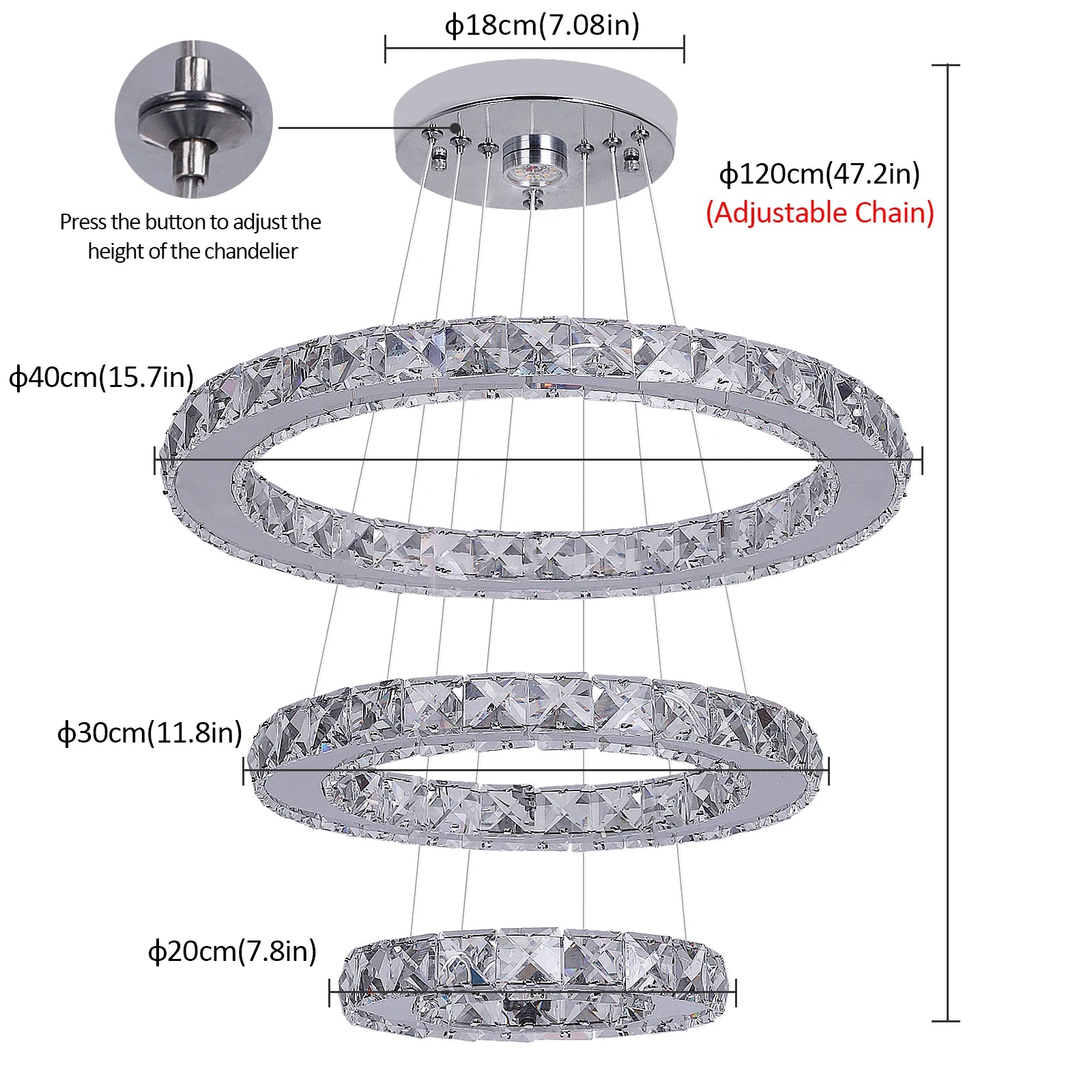 French luxury crystal chandelier For  living room