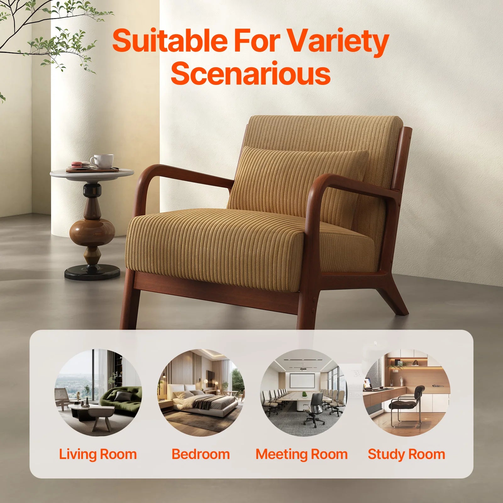 Mid Century Modern Accent Chair,