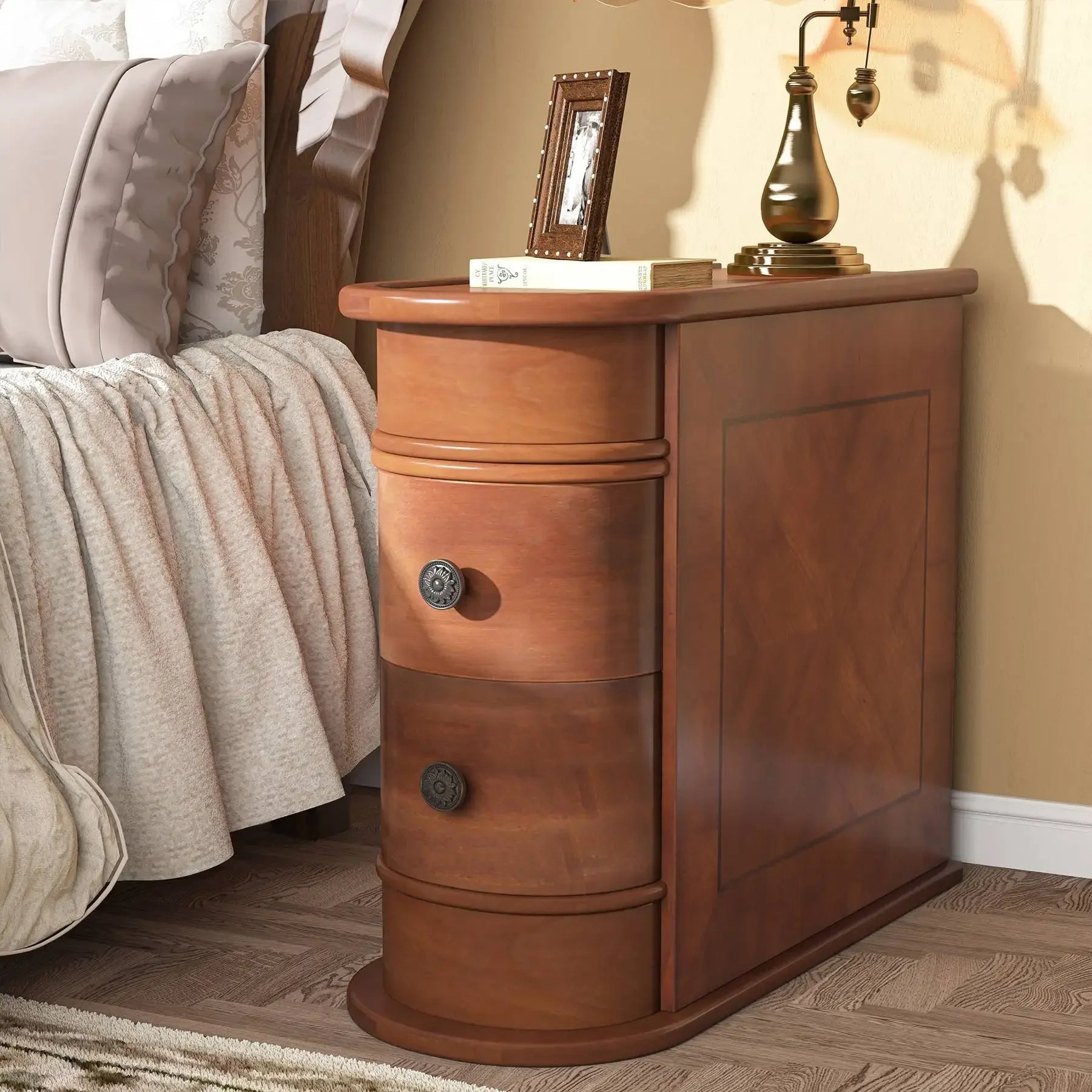 Bedroom Side Table Nightstand with Drawer