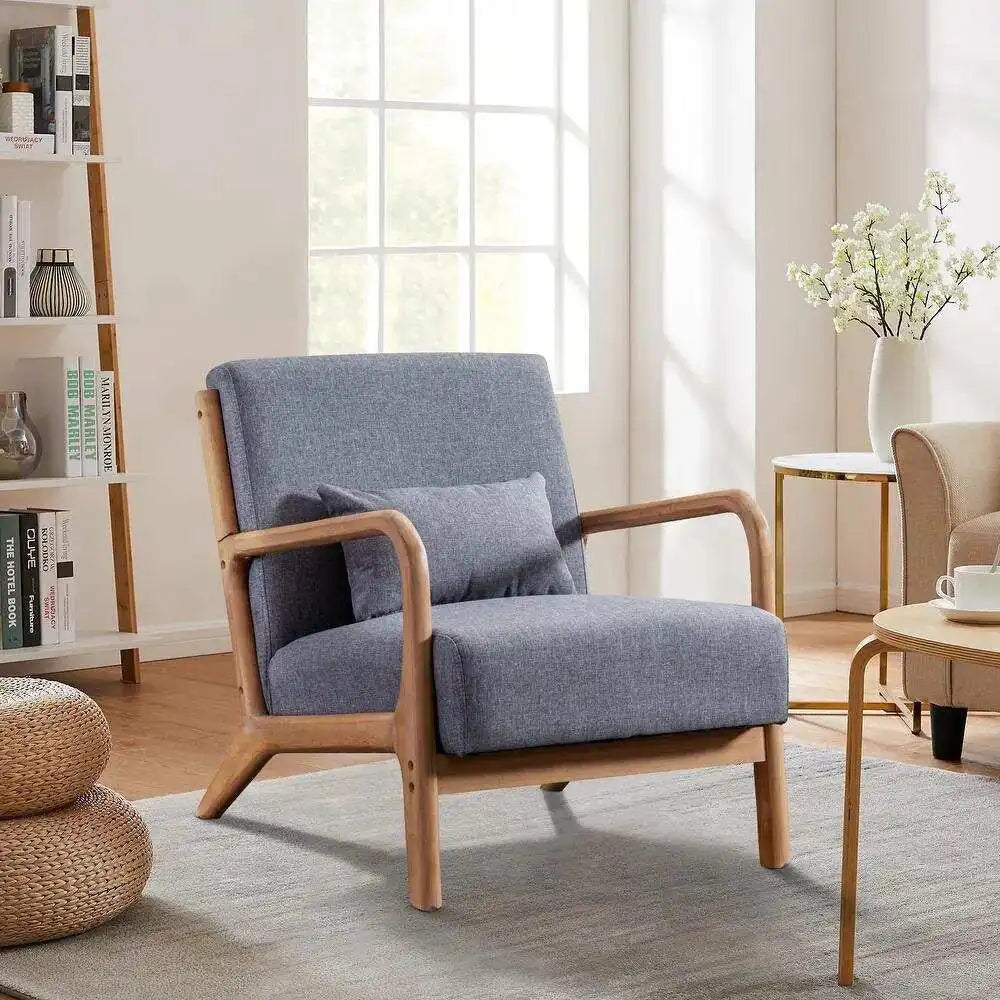Solid Color Solid Wood Living Room Chair