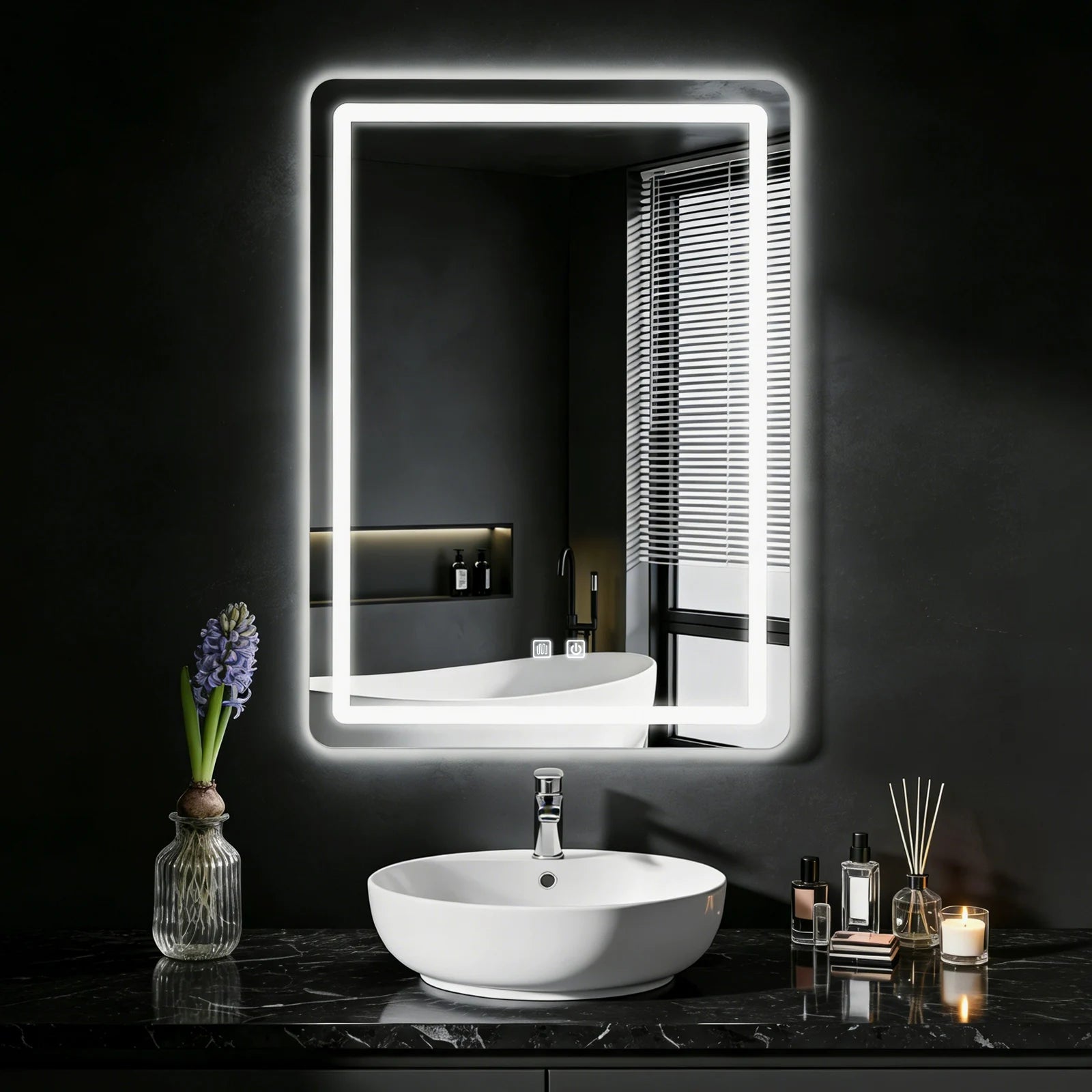 LED Bathroom Mirror Vanity Mirrors with Back lit Lights