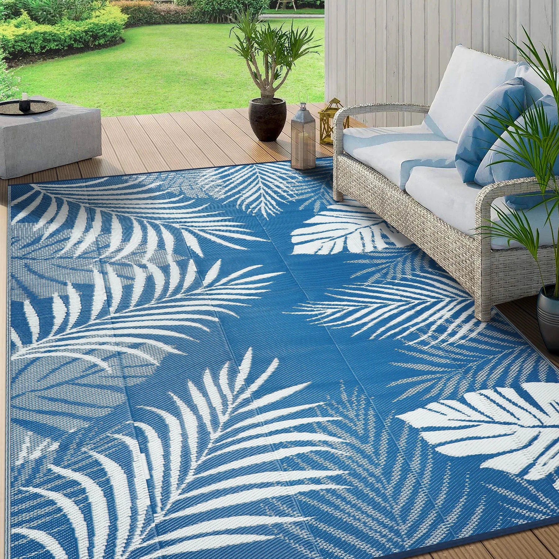 9‘x12' Outdoor Rug Waterproof  Rug Patio Rug Indoor Outdoor