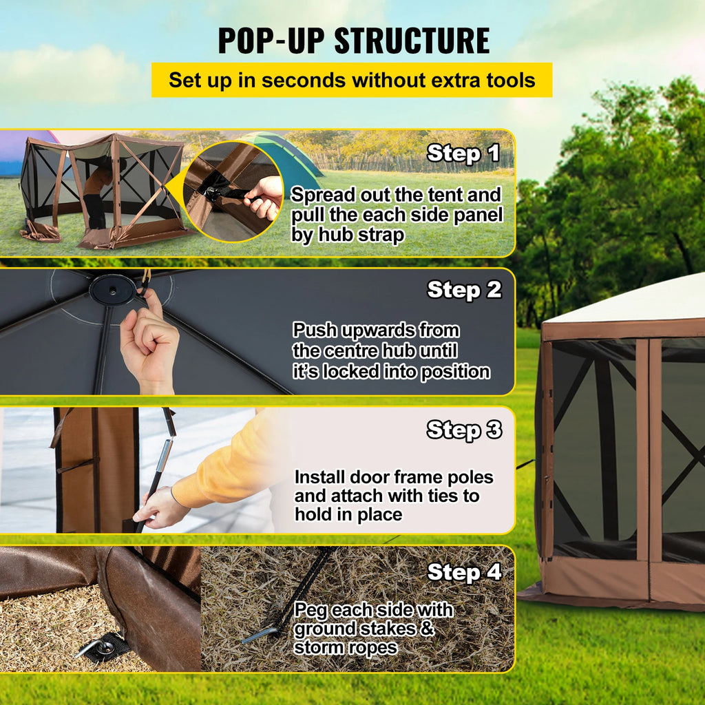 Pop-up Camping Gazebo Canopy Shelter
