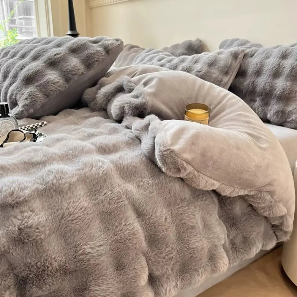 Faux fur Fleece Blanket - Weighted 6 lbs