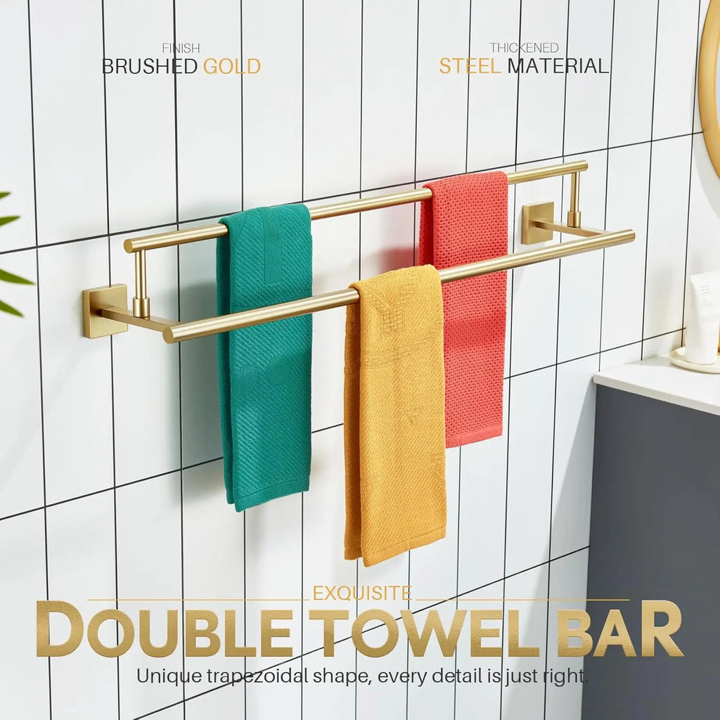 32-Inch Gold Double Towel  Bar