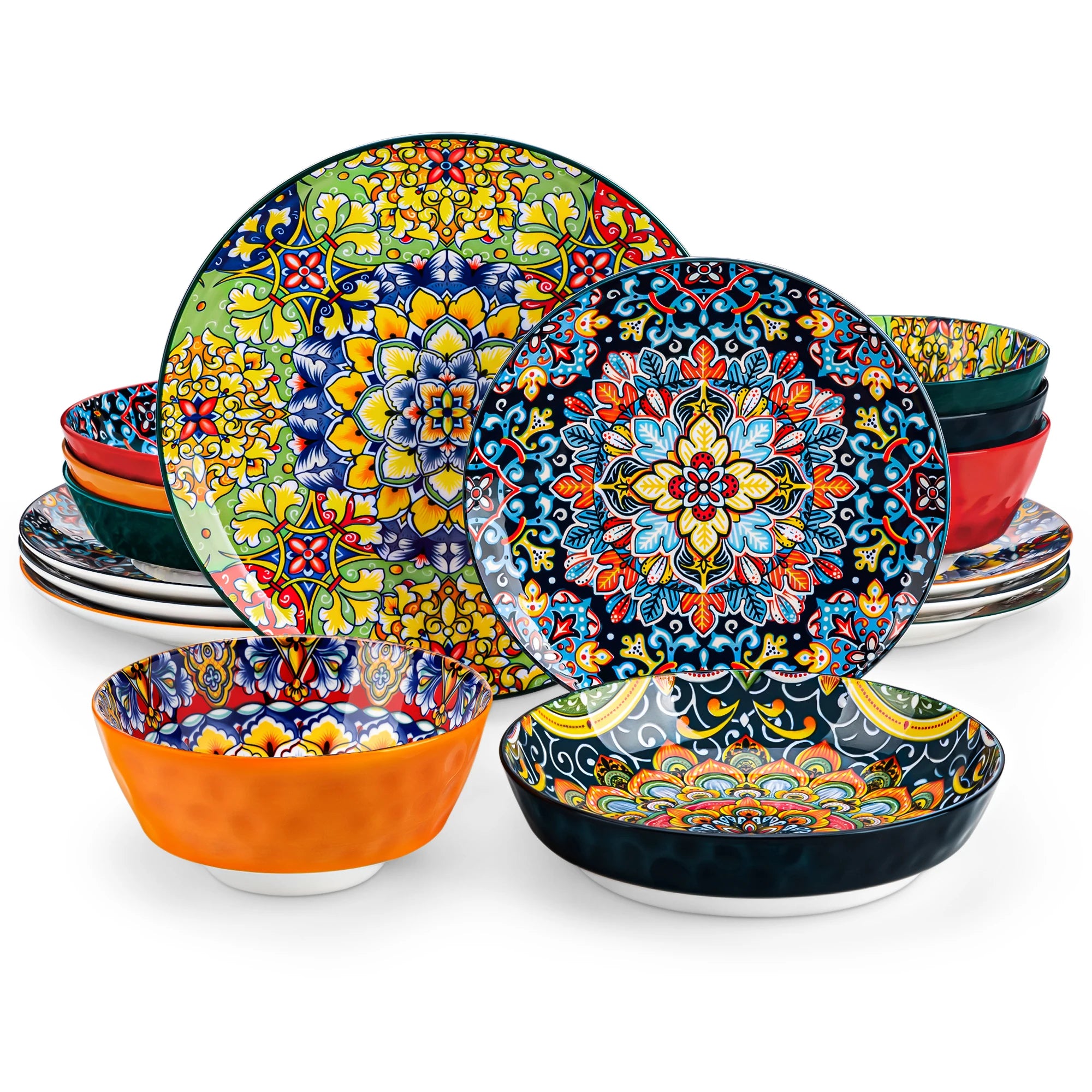 Bohemian Style Ceramic Stoneware Dinnerware Set