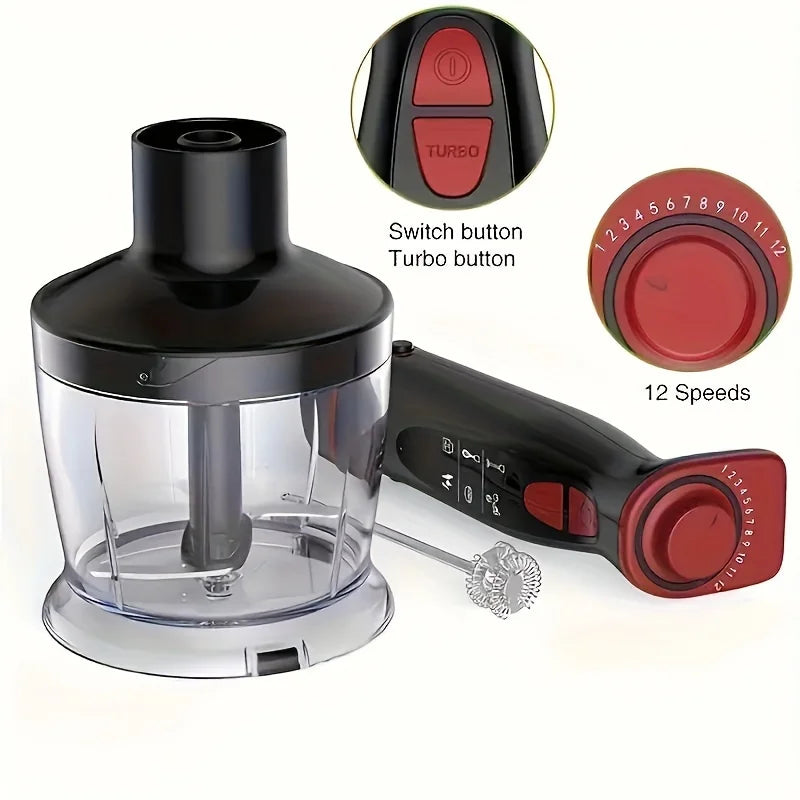 5 piece..12 speed Immersion Hand Blender