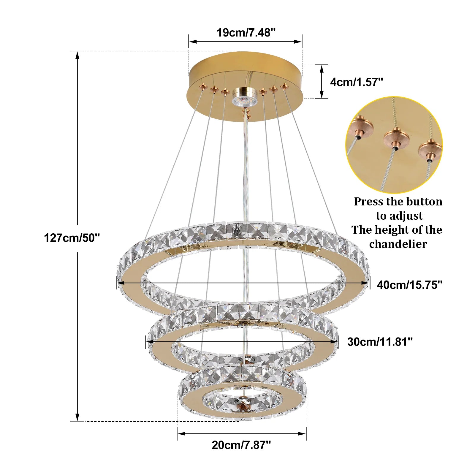 French luxury crystal chandelier For  living room