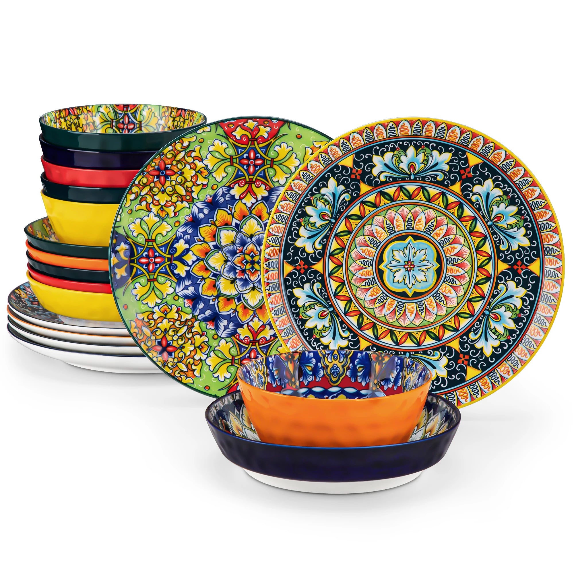 Bohemian Style Ceramic Stoneware Dinnerware Set