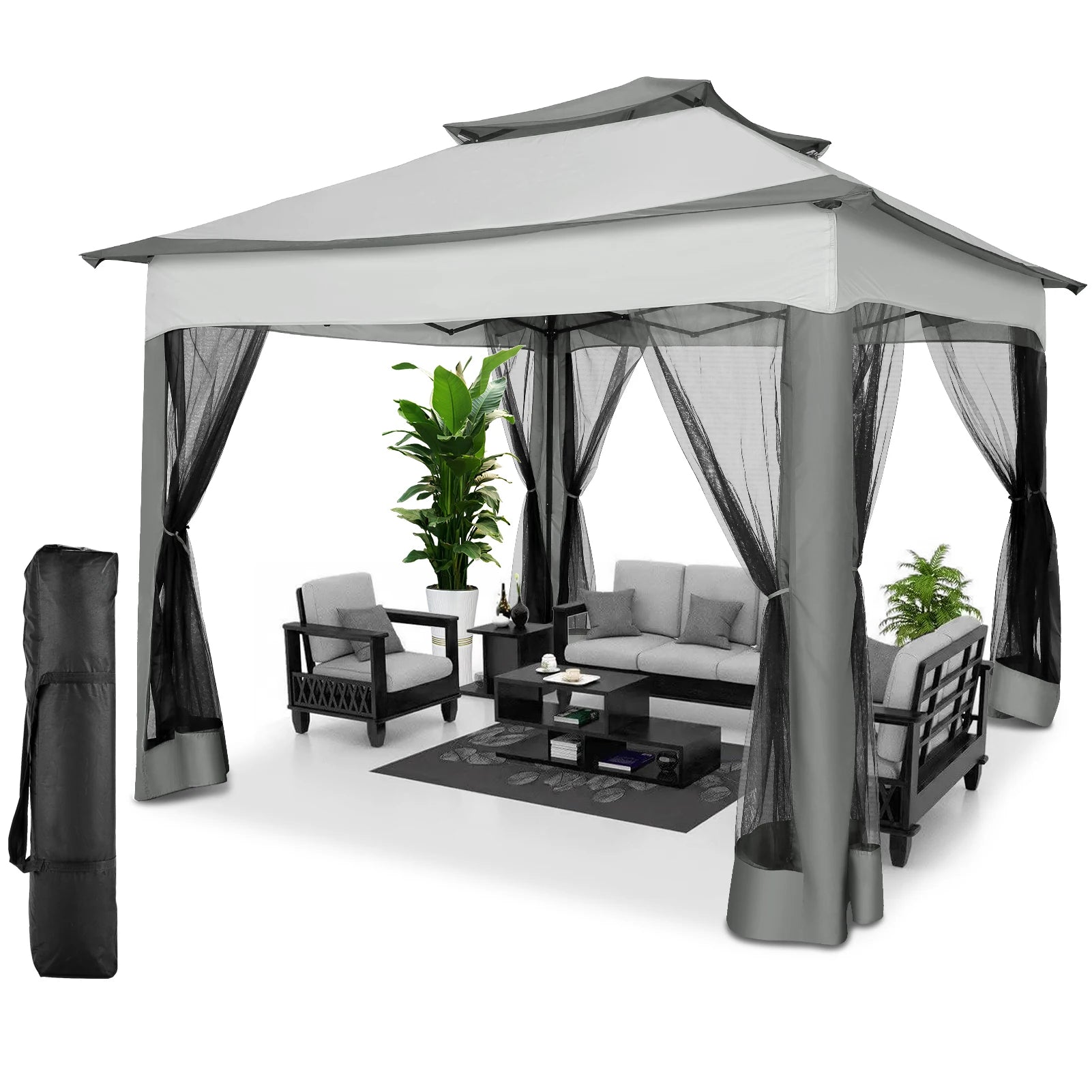 Pop Up Gazebo Canopy Tent with Mosquito Netting