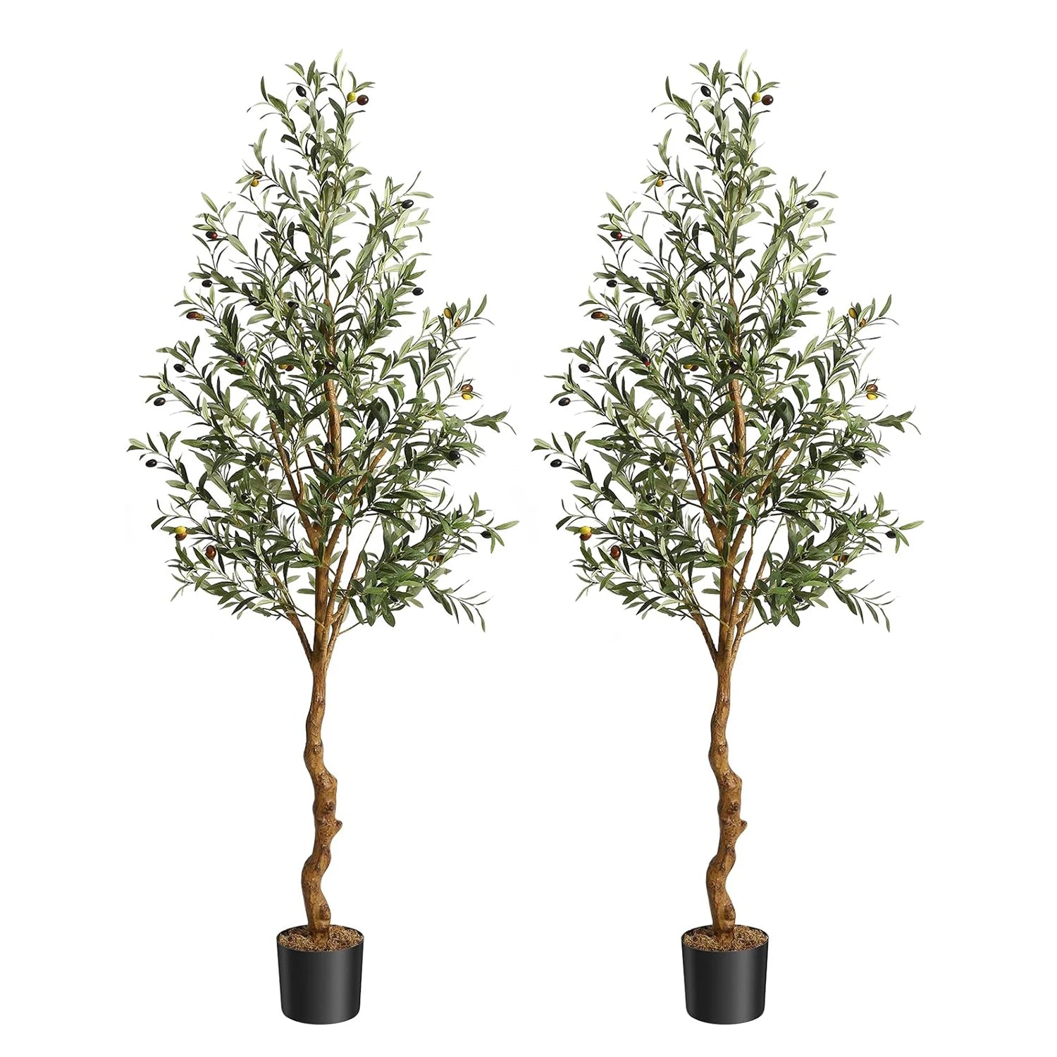 2Pcs Artificial Olive Tree/ 6ft,