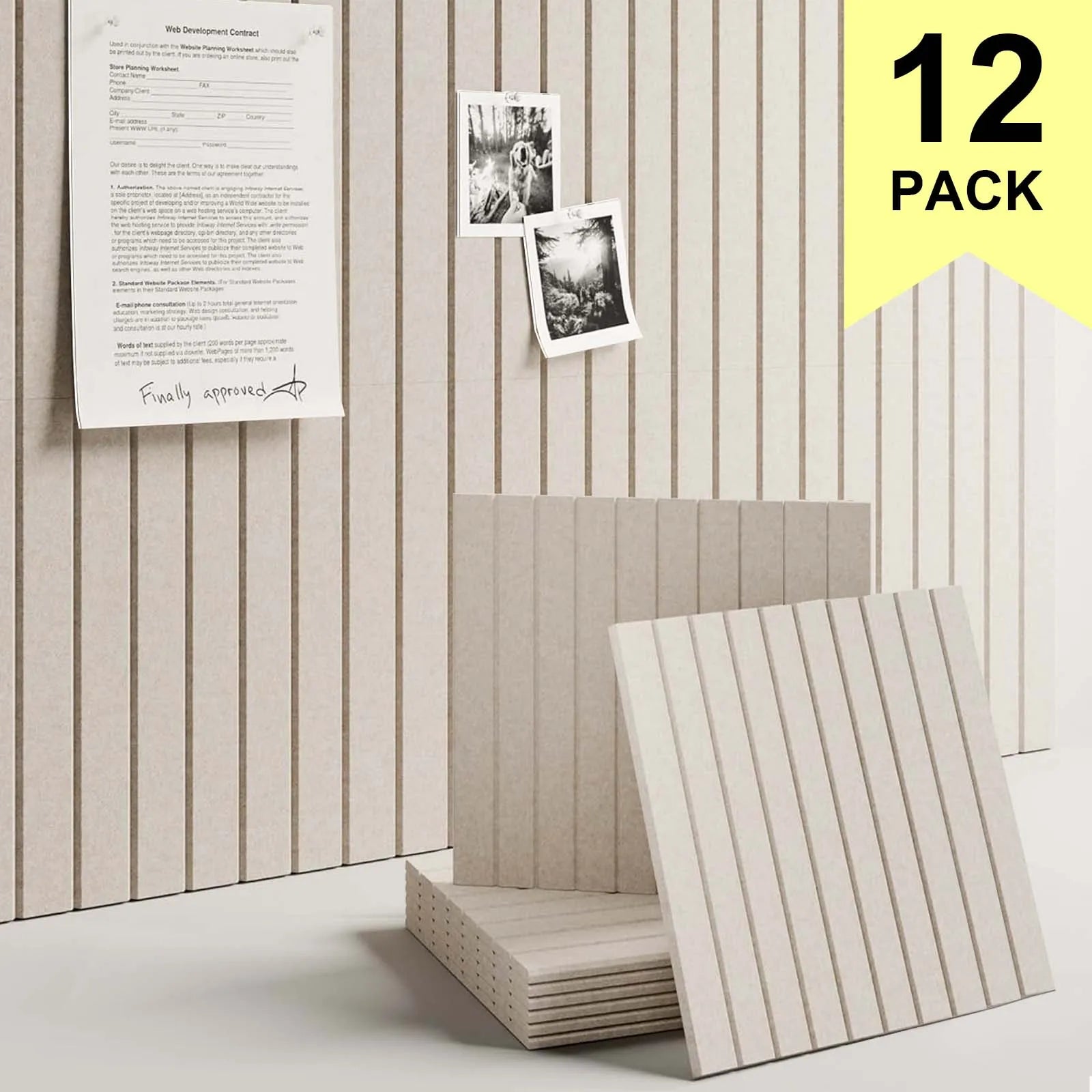 6/12PCS Felt Wall Panel Stickers