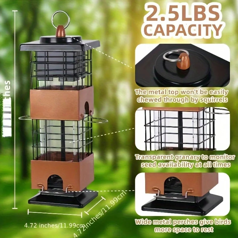 Outdoor Squirrel Proof Hanging Bird Feeder