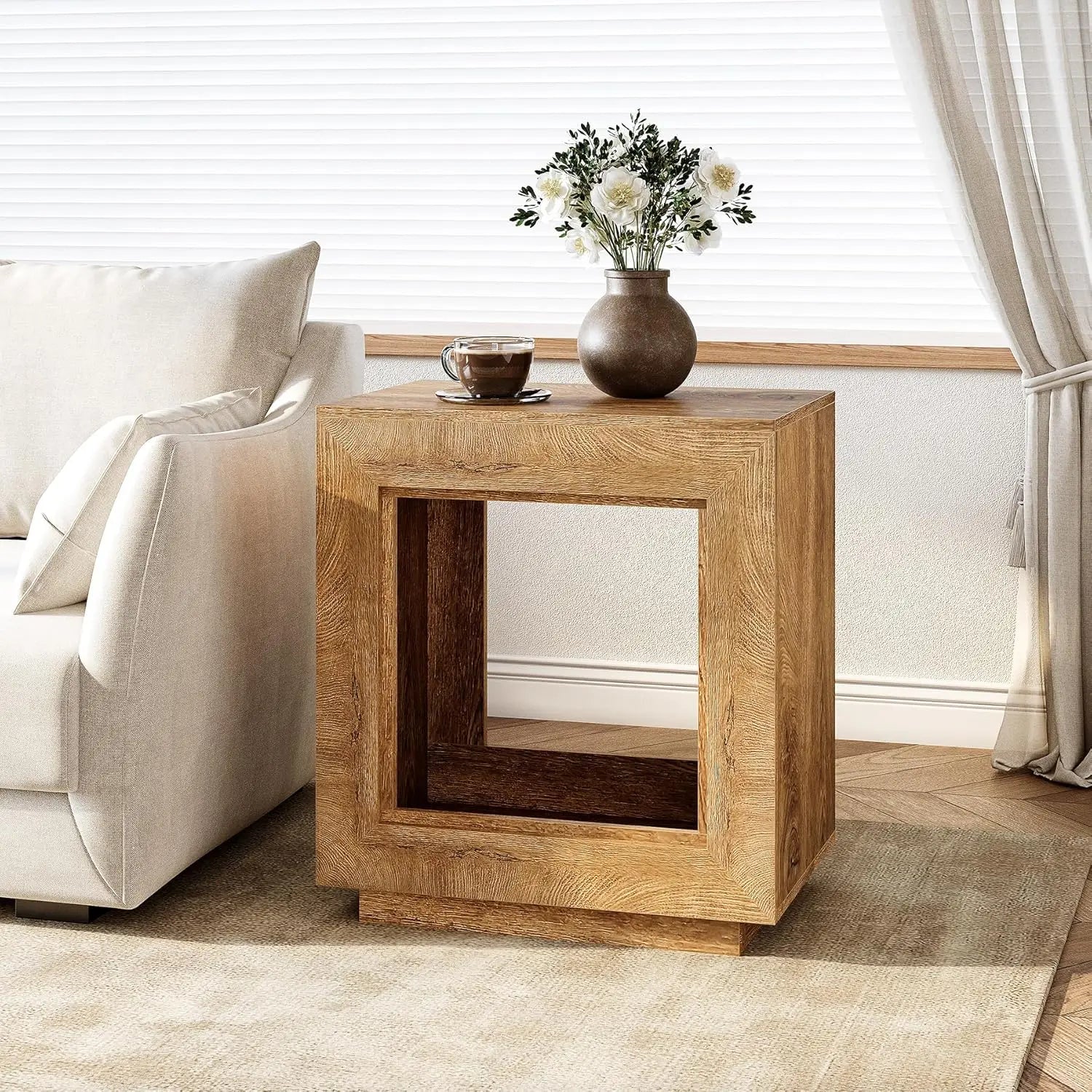 Farmhouse Sofa Side Tables for Living Room