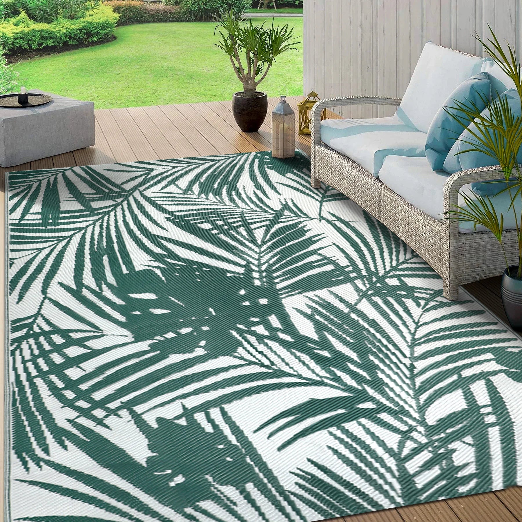 9‘x12' Outdoor Rug Waterproof  Rug Patio Rug Indoor Outdoor