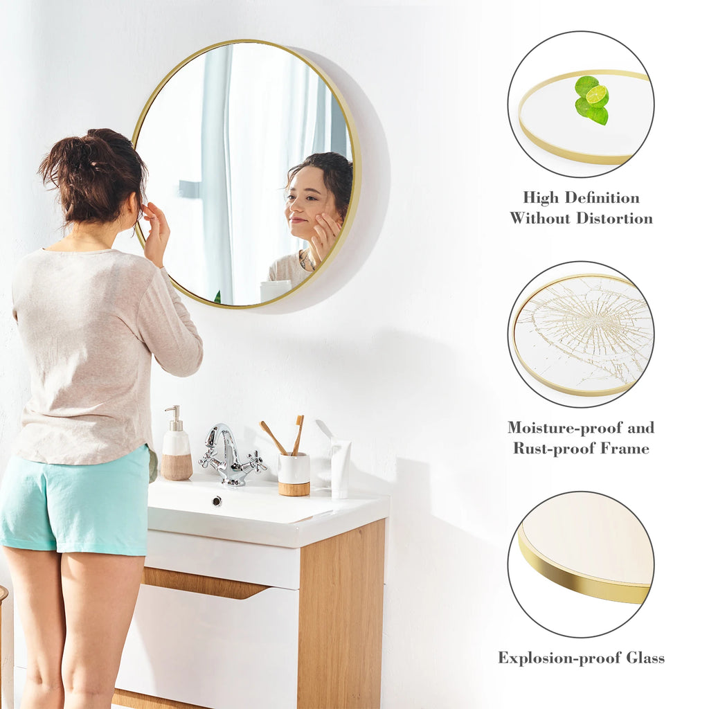Large Round Vanity  Mirror