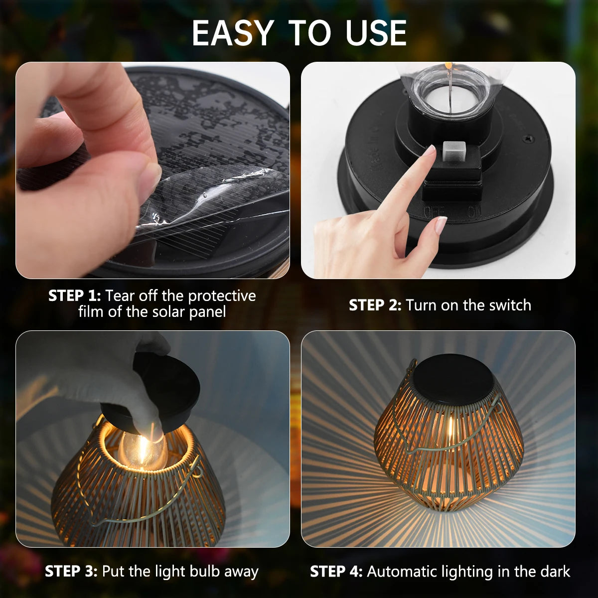 Waterproof Outdoor Solar Lantern  For The Patio