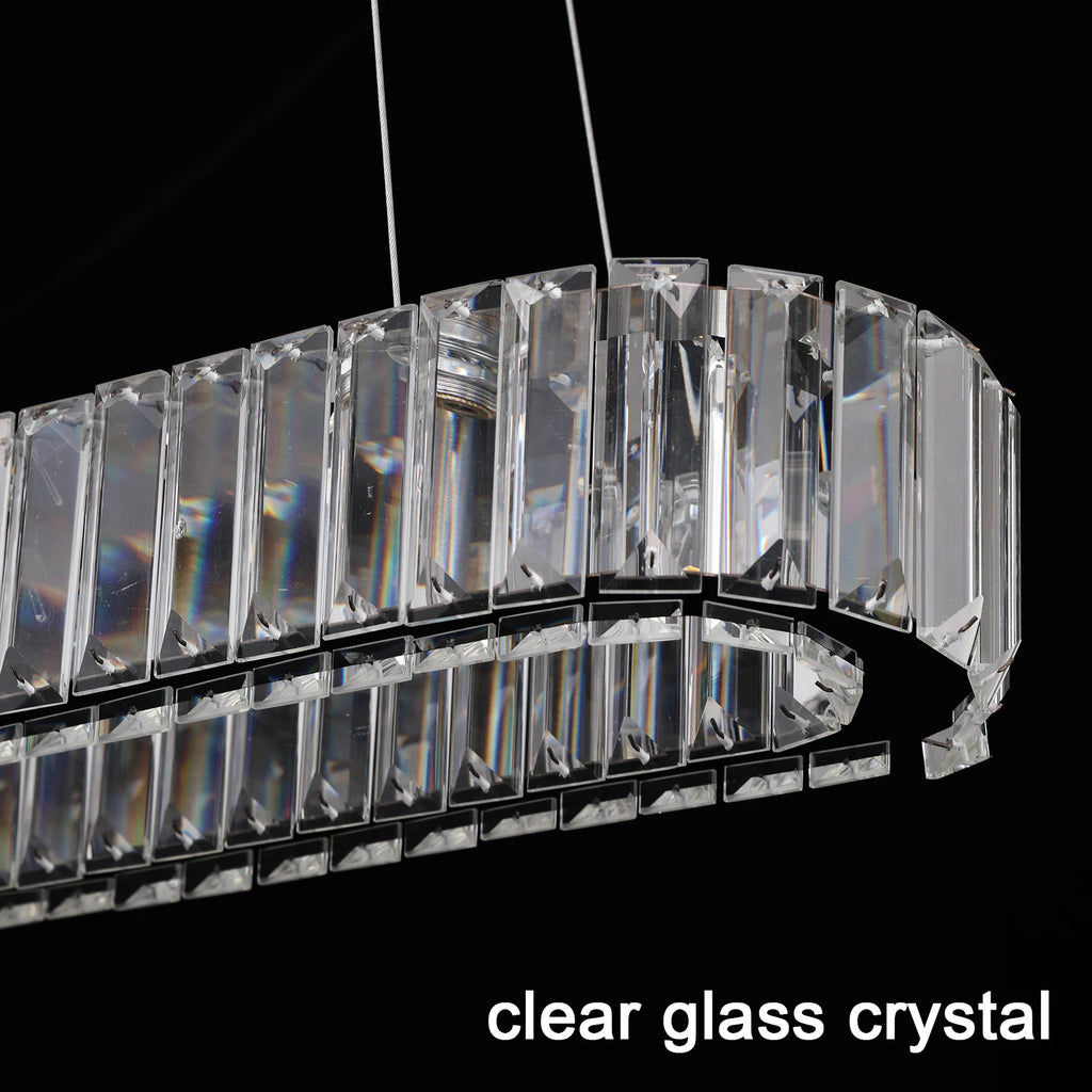 Modern Luxury Crystal Oval Design Led Chandelier