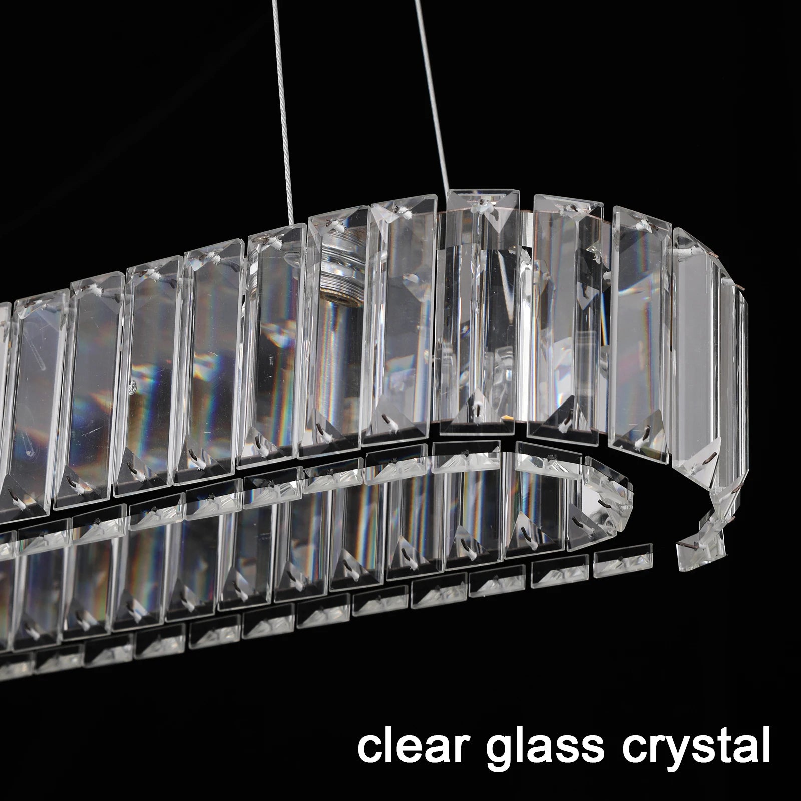 Modern Luxury Crystal Oval Design Led Chandelier