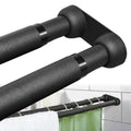 Elegant  Black Wall Mounted Double Shower Rods,