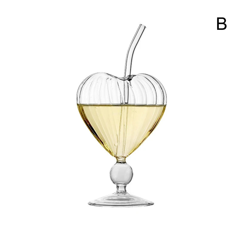 Rose-Shaped Red Wine Glasses