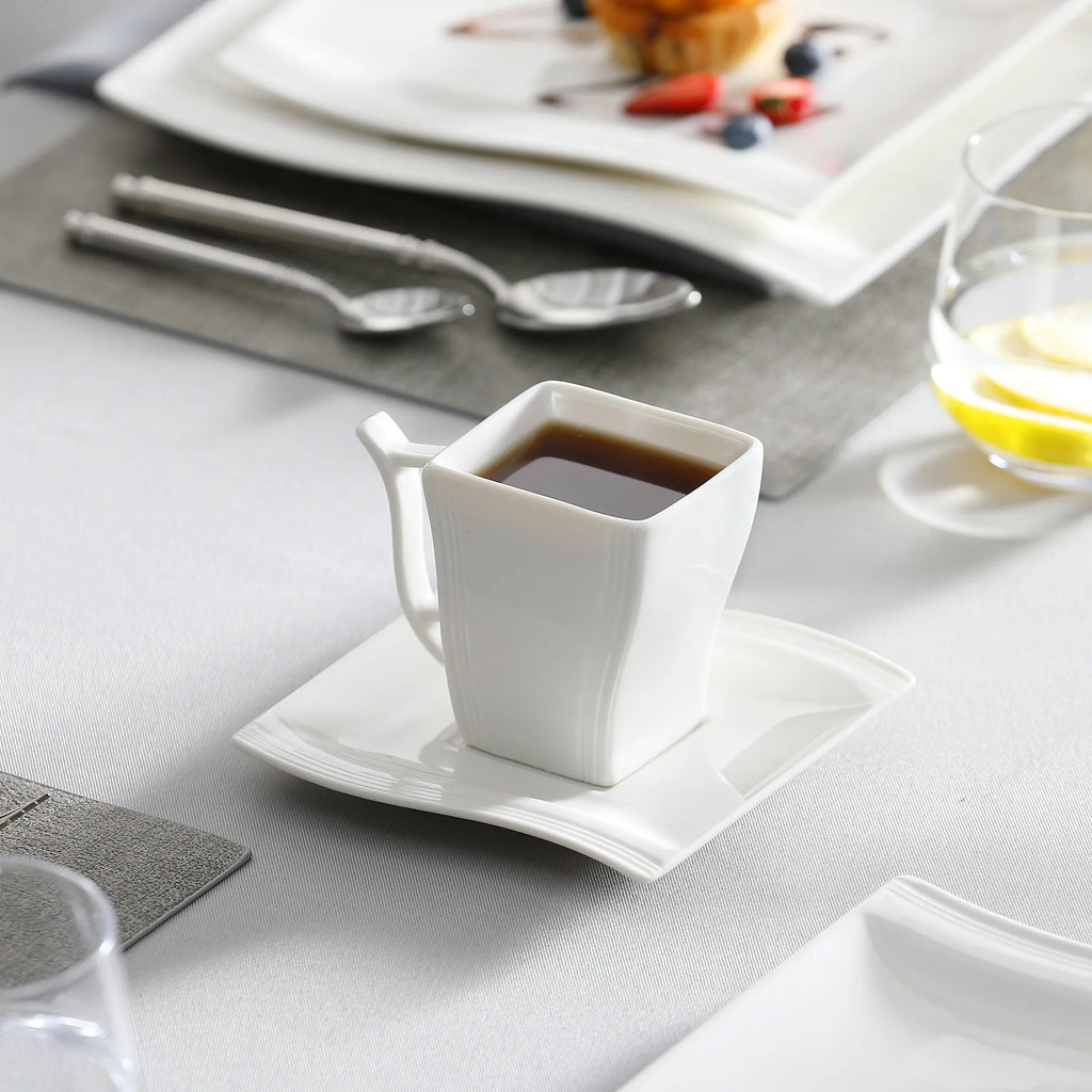 30 Piece White Porcelain Dinner Set
