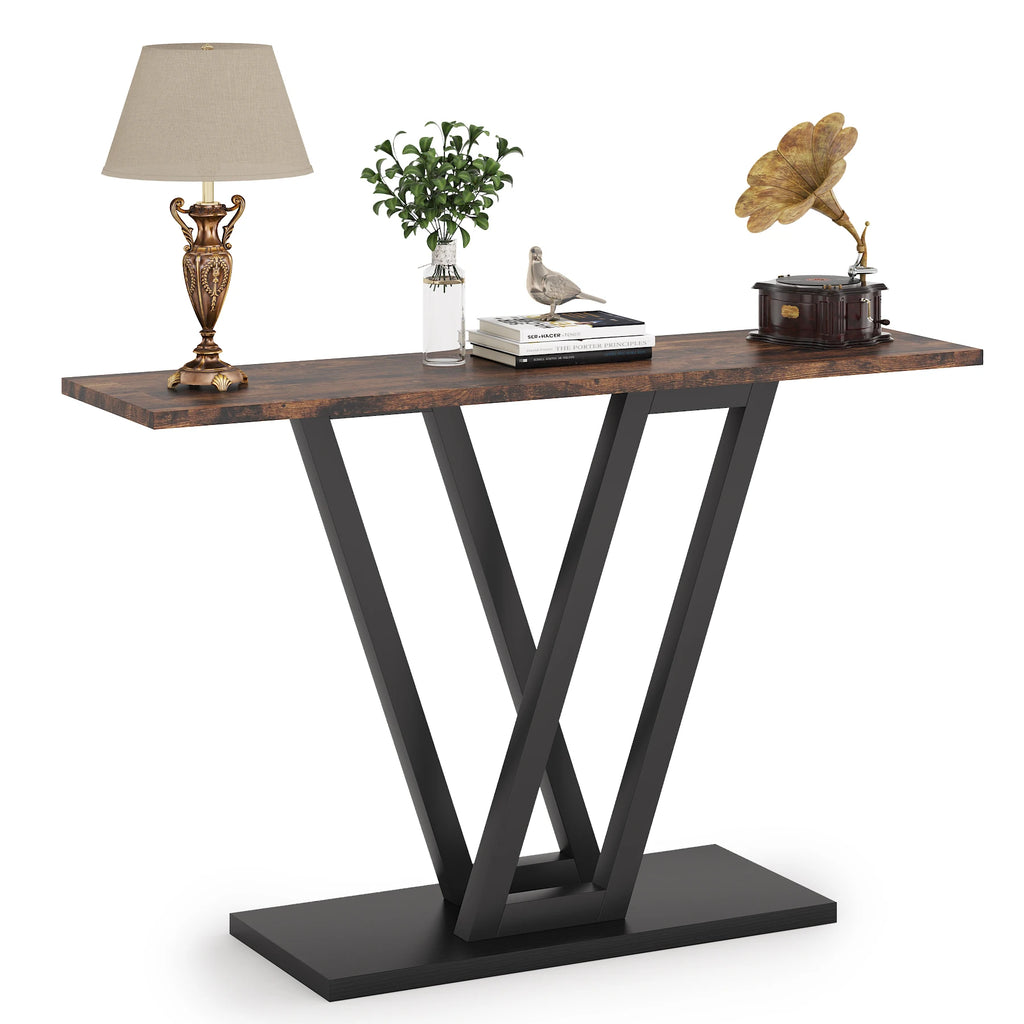 43 Inch Industrial Entryway Console Table
