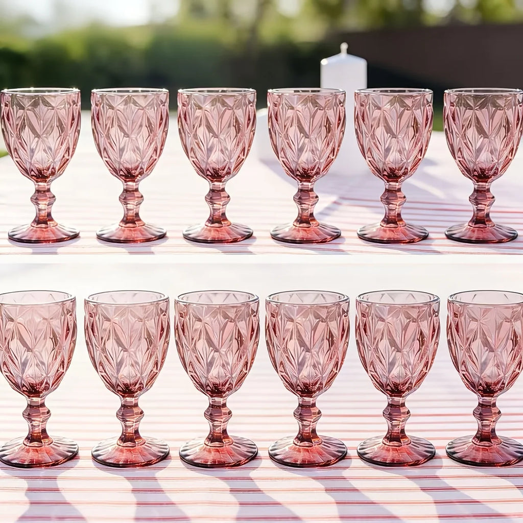 Vintage Wine Glasses Set of 12,